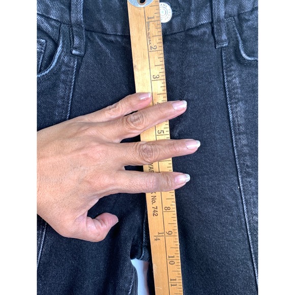 Frame‎ NWT Women's 26 Le Mini Boot Mid Rise Boot Cut Front Split Blacklake Jeans - Picture 8 of 9